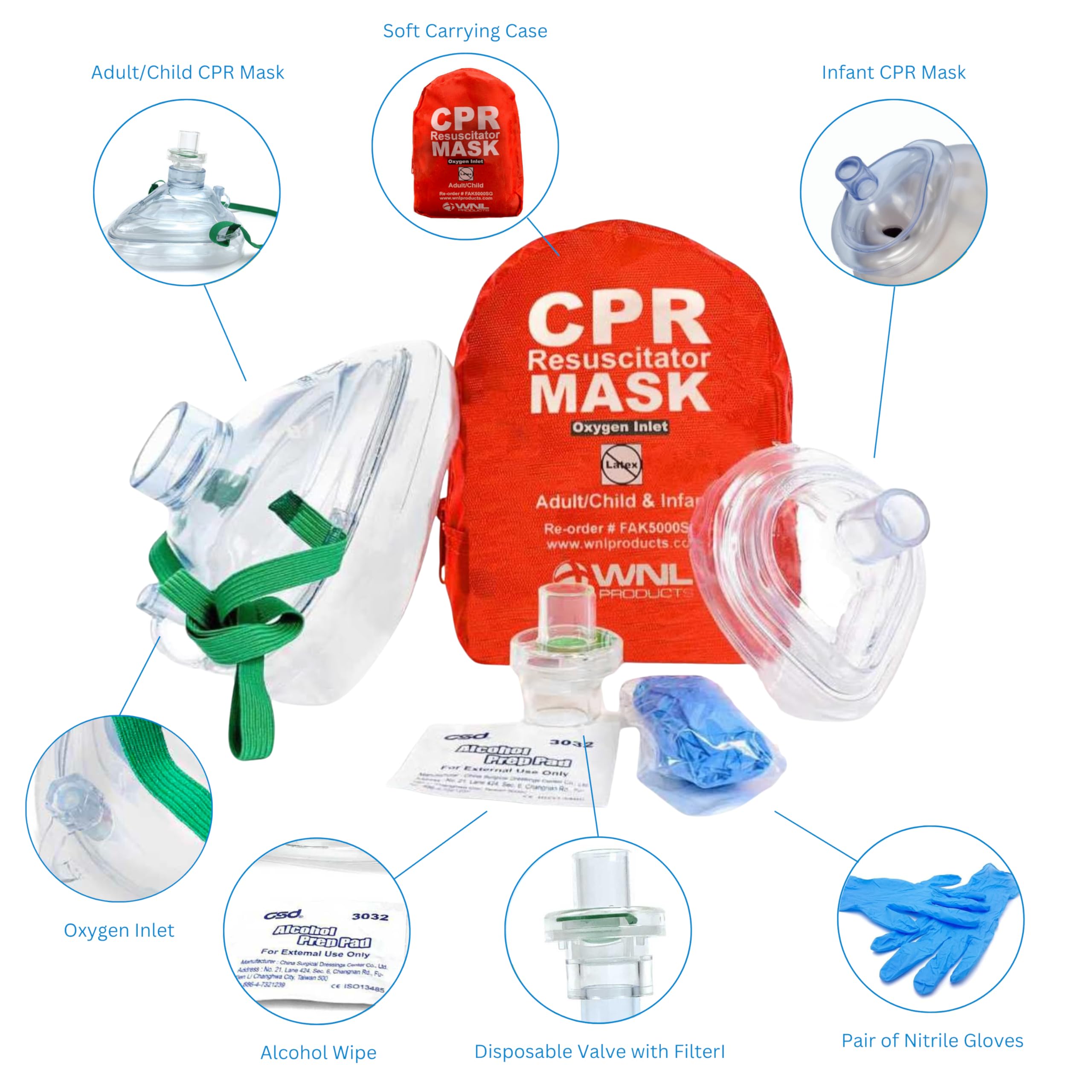 Amazon.com: WNL Products CPR Rescue Mask, Adult/Child & Infant